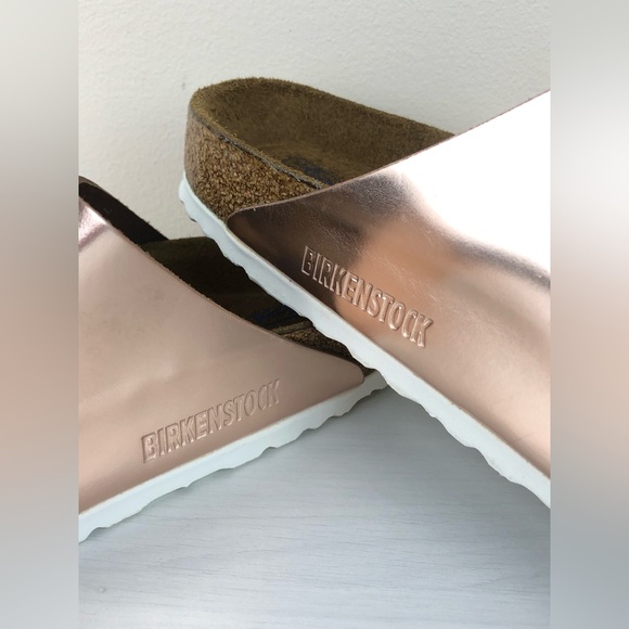 Birkenstock - Metallic Copper Arizona Soft Footbed Sandals - Picture 6 of 9